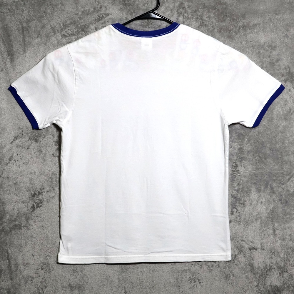 OVO Octobers Very Own T-Shirt Mens Large White Blue Ringer Crewneck Graphic Tee - Picture 6 of 11